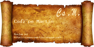 Csépe Martin névjegykártya